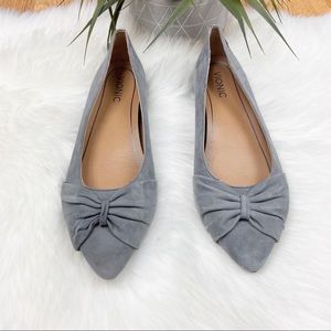 Vionic Gramercy Pointy Toe Grey Ballet Flats Sz 9